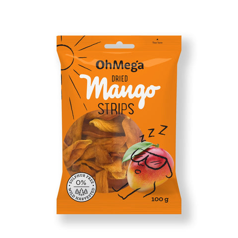 Crede OhMega Dried Mango Strips (Sulpher Free) (100g)