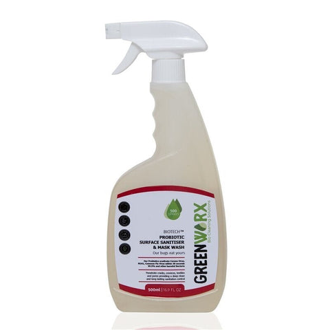 GreenWorx Bio Tech Sanitiser and Mask Cleaner - Ready To Use (500ml)