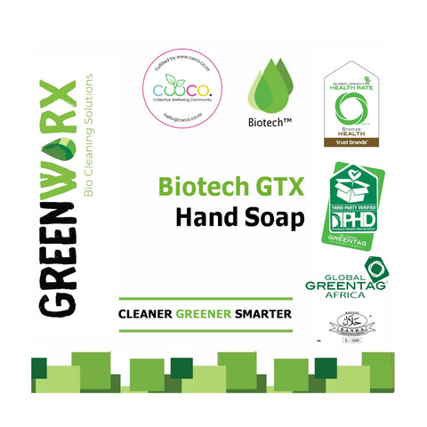 Greenworx Bio Tech Blue Hand Soap Gel (5L) - Front Label