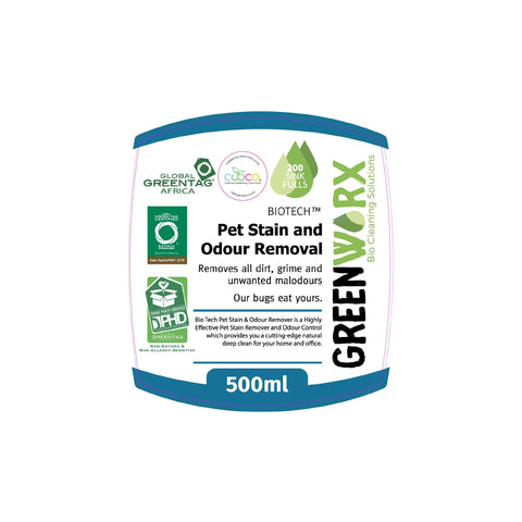 Greenworx Bio Tech Pet Stain and Odour Removal - Ready To Use (500ml) - Front Label