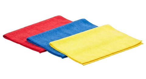 GreenWorx Microfibre Cloth 200GSM Blue, Red & Yellow