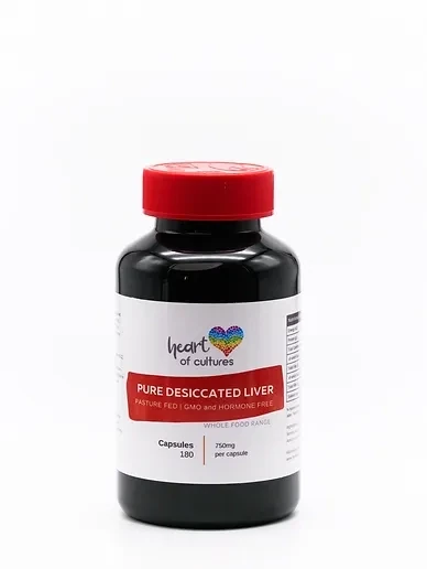 Heart of Cultures Pure Desiccated Beef Liver (180 Capsules)
