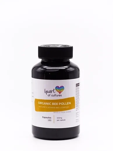 Heart of Cultures Organic Bee Pollen (180 Capsules)